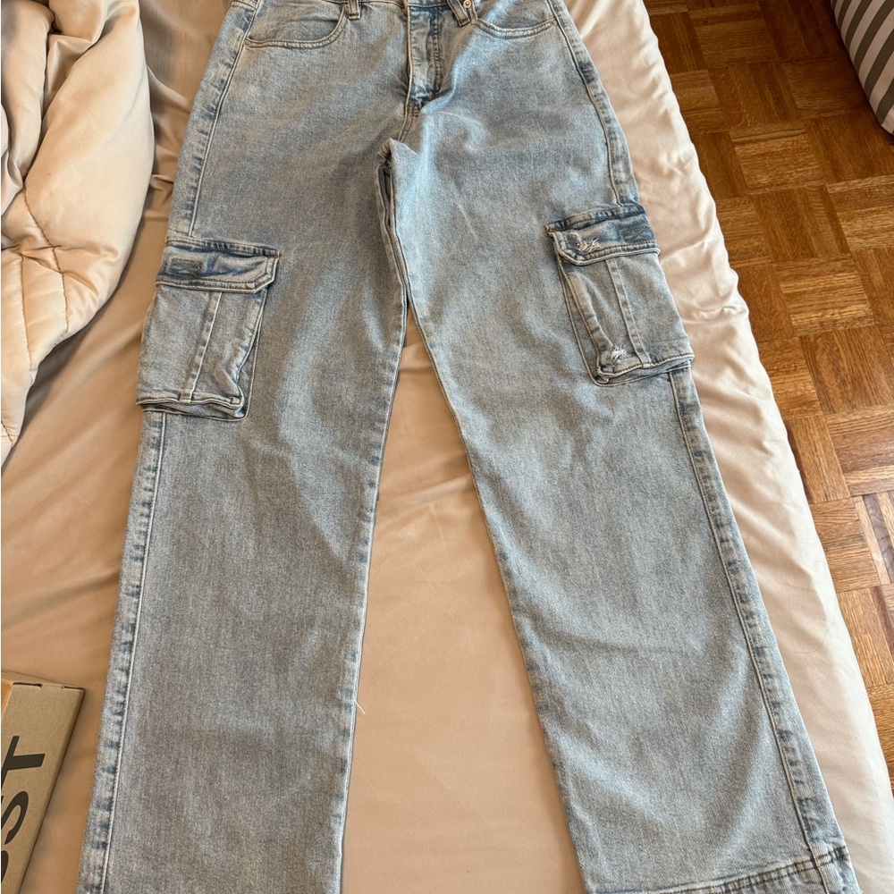 Fashion Nova Women’s Denim Cargo Jeans